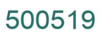 Number 500519 green image