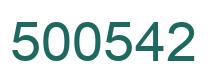 Number 500542 green image