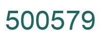 Number 500579 green image