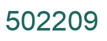 Number 502209 green image