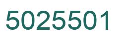 Number 5025501 green image