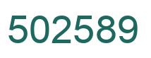 Number 502589 green image