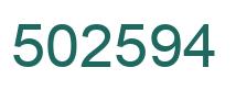 Number 502594 green image