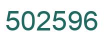 Number 502596 green image