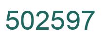 Number 502597 green image