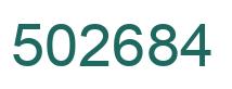 Number 502684 green image