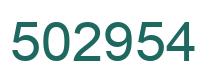 Number 502954 green image
