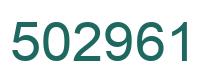 Number 502961 green image