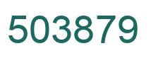 Number 503879 green image