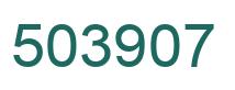 Number 503907 green image