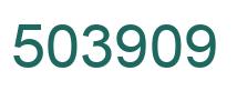 Number 503909 green image
