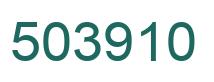 Number 503910 green image