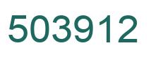 Number 503912 green image