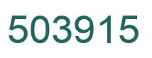 Number 503915 green image