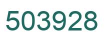 Number 503928 green image