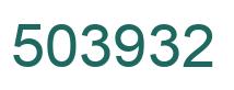 Number 503932 green image
