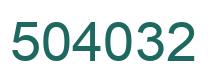Number 504032 green image