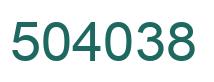 Number 504038 green image