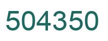 Number 504350 green image