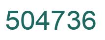 Number 504736 green image