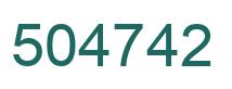 Number 504742 green image