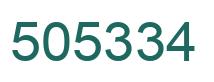 Number 505334 green image