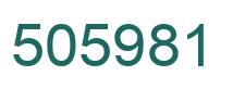 Number 505981 green image