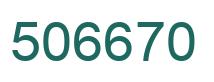 Number 506670 green image