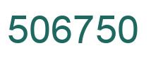 Number 506750 green image
