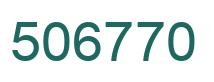 Number 506770 green image