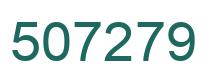 Number 507279 green image
