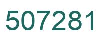 Number 507281 green image