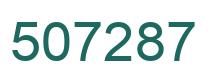 Number 507287 green image
