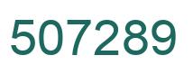 Number 507289 green image