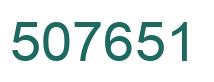 Number 507651 green image