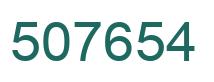 Number 507654 green image