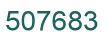 Number 507683 green image