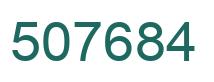 Number 507684 green image