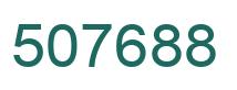 Number 507688 green image