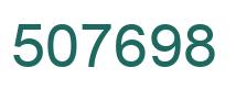 Number 507698 green image