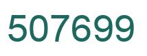Number 507699 green image