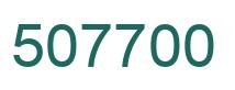 Number 507700 green image