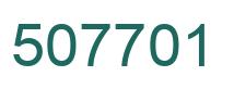 Number 507701 green image