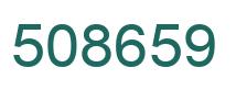 Number 508659 green image