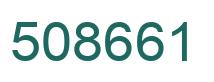 Number 508661 green image