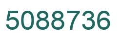 Number 5088736 green image