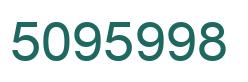 Number 5095998 green image