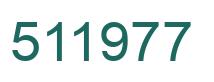 Number 511977 green image