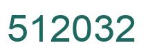 Number 512032 green image