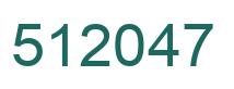 Number 512047 green image